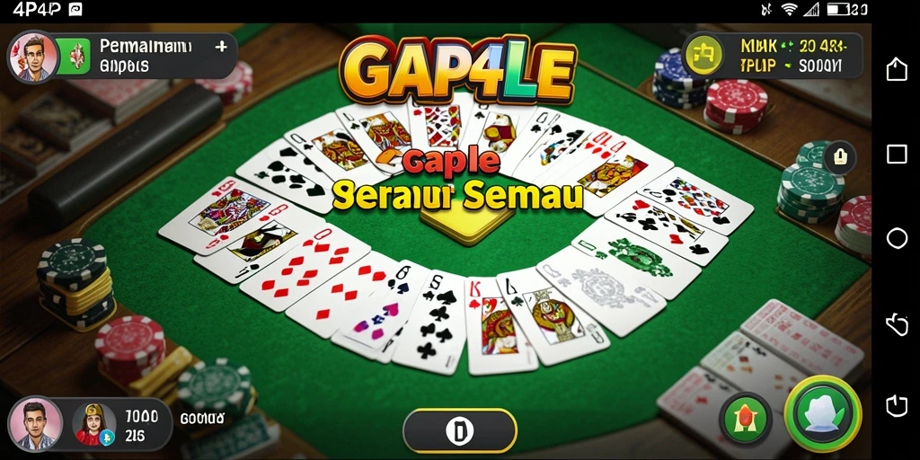 Gameplay seru Gaple dengan tampilan menarik.