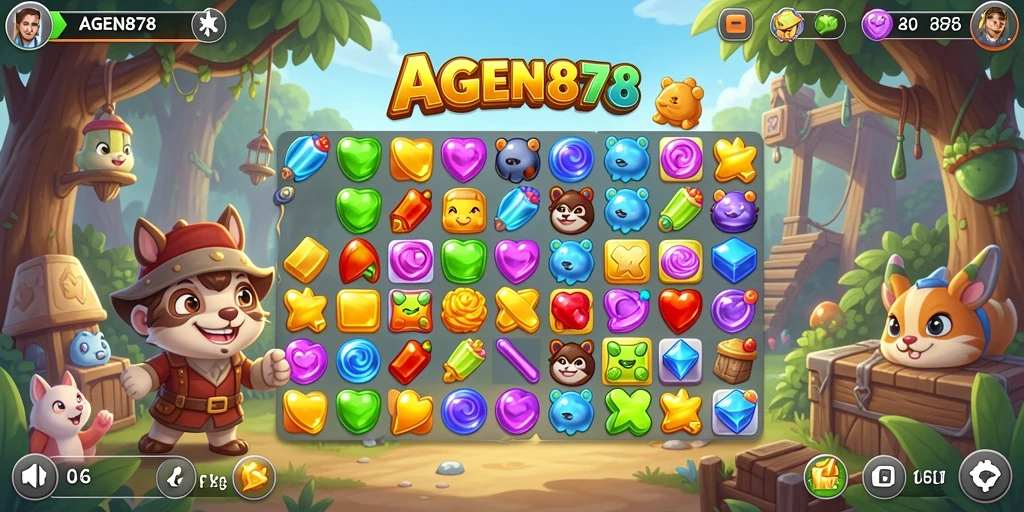 Tampilan permainan AGEN878 yang penuh warna dan kekompakan.