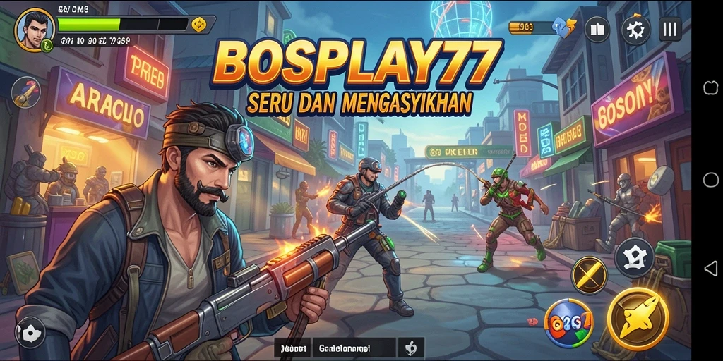 Screenshot menampilkan gameplay intense dari BOSPLAY77.