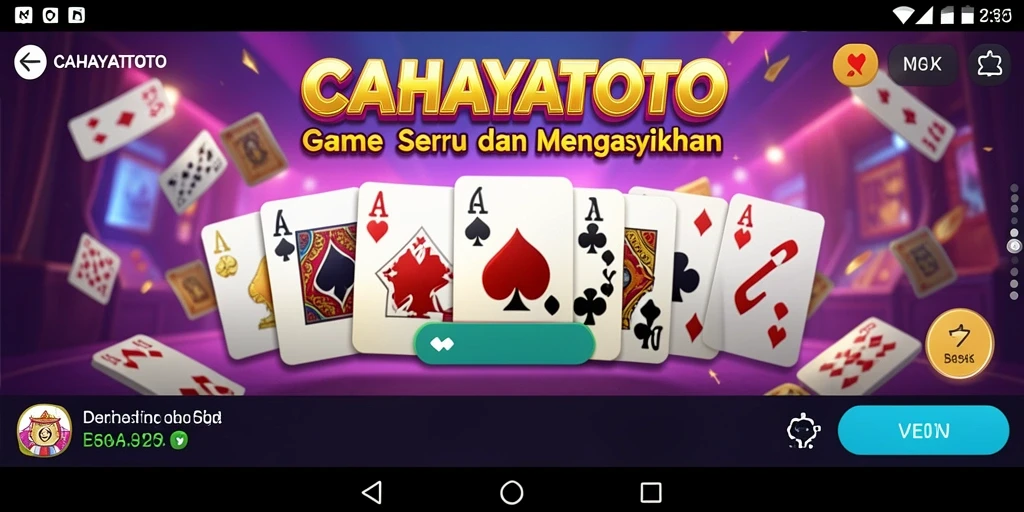 Tampilan utama gameplay CAHAYATOTO dengan grafis menarik.