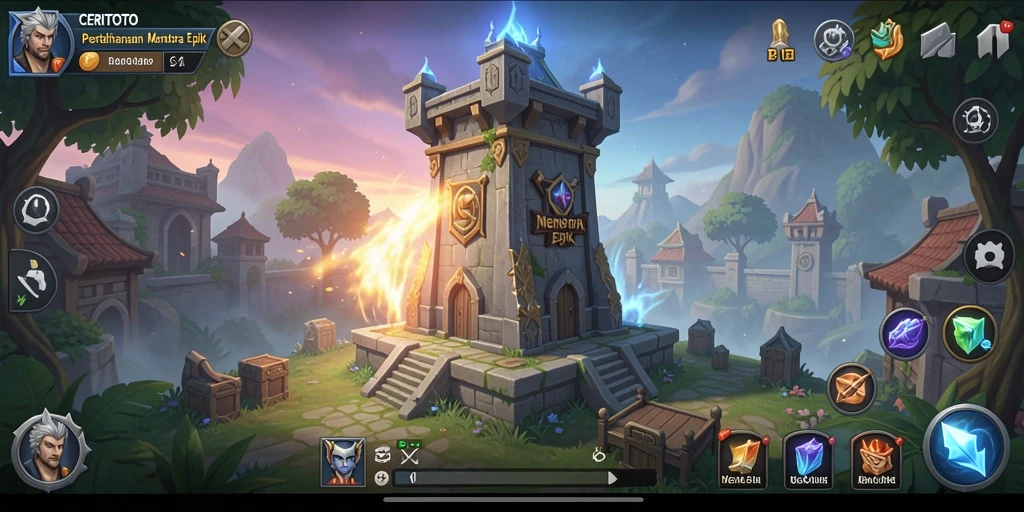 Gameplay menara pertahanan yang seru dan menantang di CERITOTO.