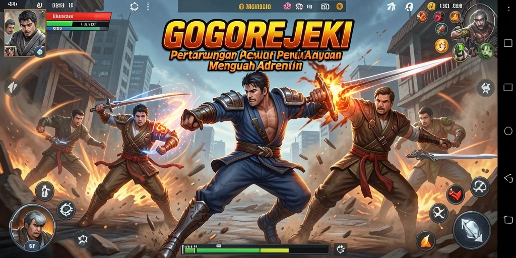Gameplay GOGOREJEKI yang intens dan menyenangkan.