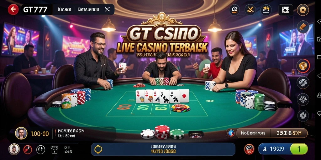 Tampilan gameplay Live Casino yang seru dan interaktif di GT777.