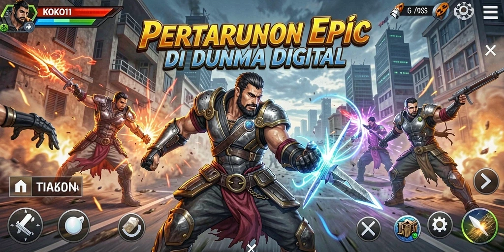 Gameplay KOKO11 dengan aksi pertarungan yang intens.