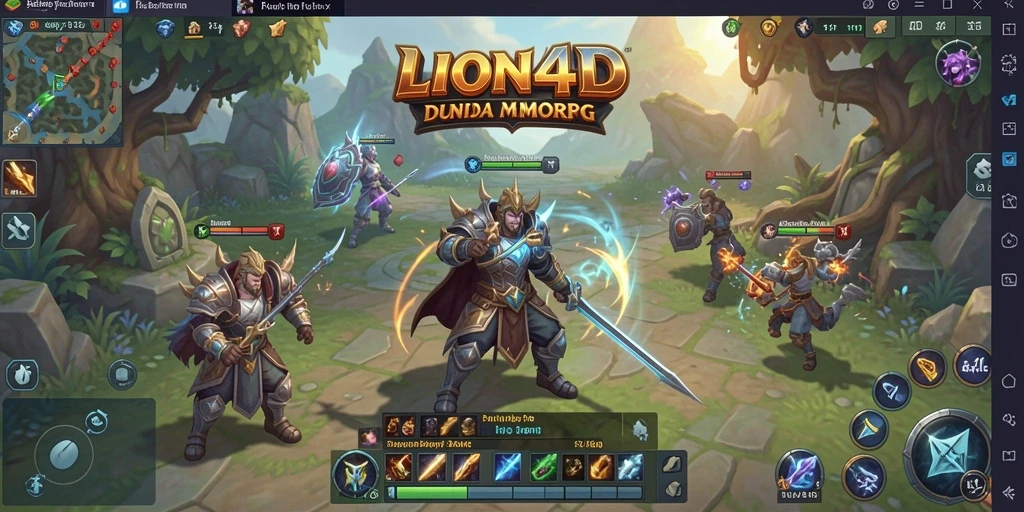Tampilan screenshot gameplay LION4D yang menampilkan aksi seru di dunia MMORPG.