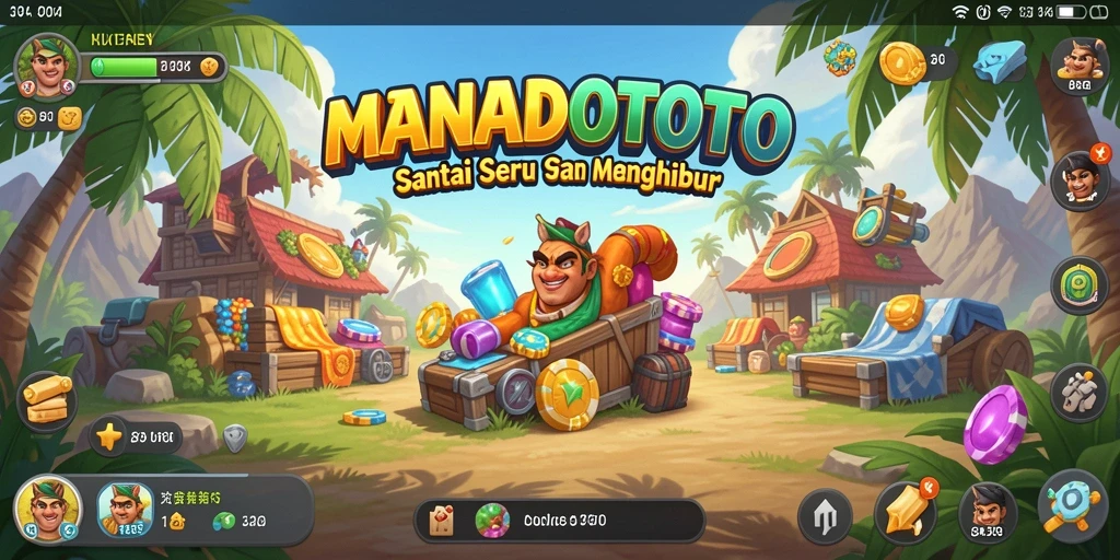 Tampilan gameplay menarik dari MANADOTOTO yang penuh warna.
