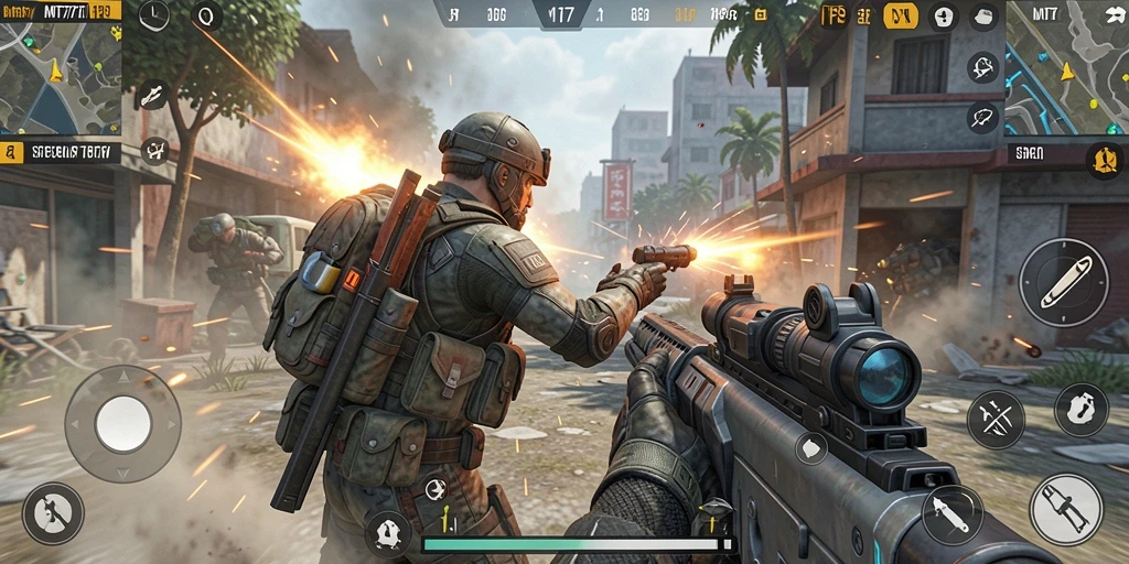 Tampilan dinamis dan aksi seru dalam gameplay MT777.