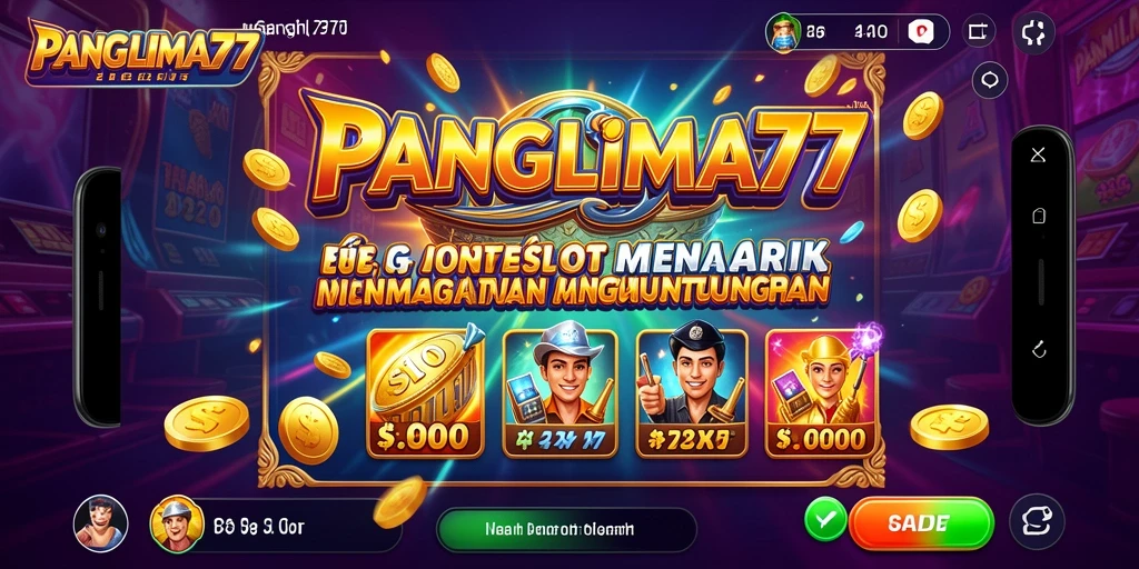 Gameplay seru dari PANGLIMA77 menampilkan kombinasi simbol-simbol slot yang menarik.