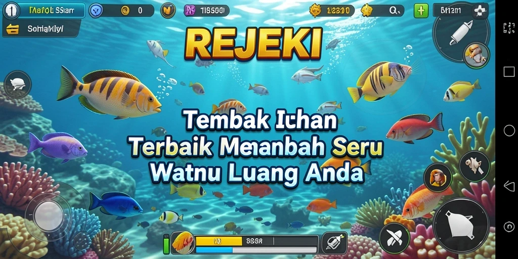 Gameplay seru di REJEKI dengan menembak ikan.