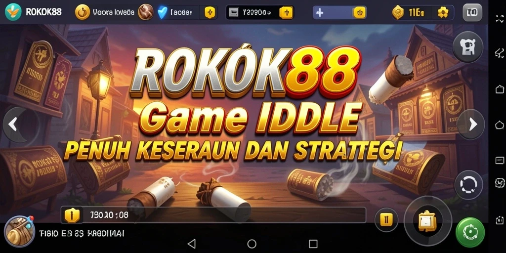 Tampilan gameplay ROKOK88 menampilkan keseruan pengembangan bisnis Idle.
