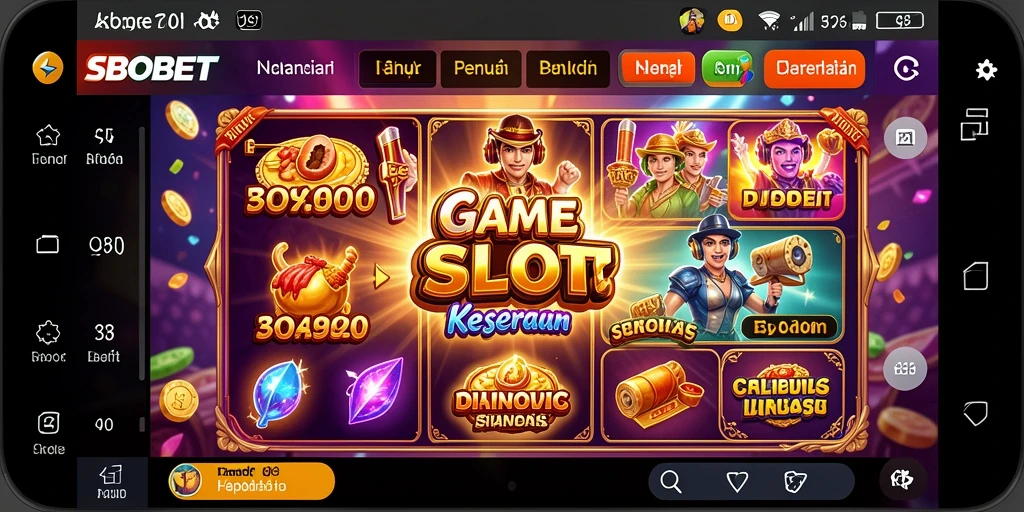 Tampilan gameplay Slot SBOBET yang menarik dan menghibur.