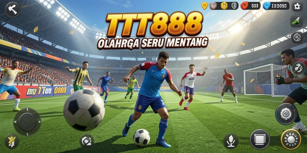 Screenshot utama TTT888 menampilkan aksi seru dalam pertandingan olahraga.