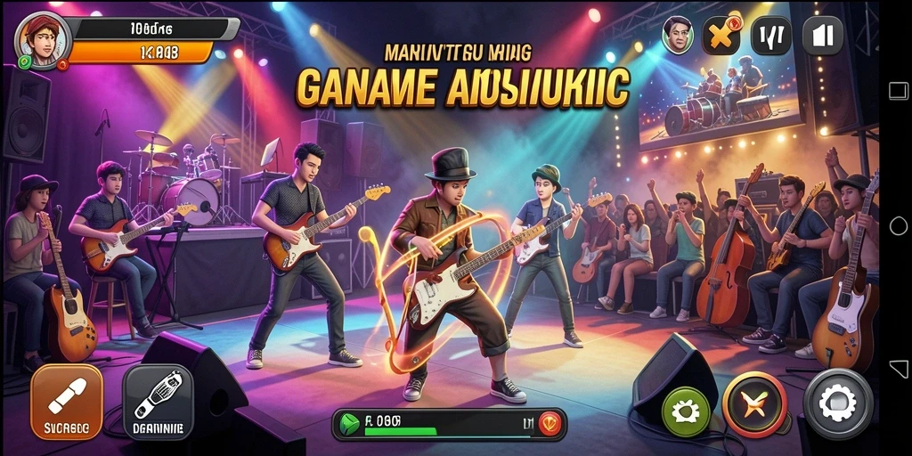 Gameplay seru dan interaktif V07 yang menghadirkan pengalaman musik unik.